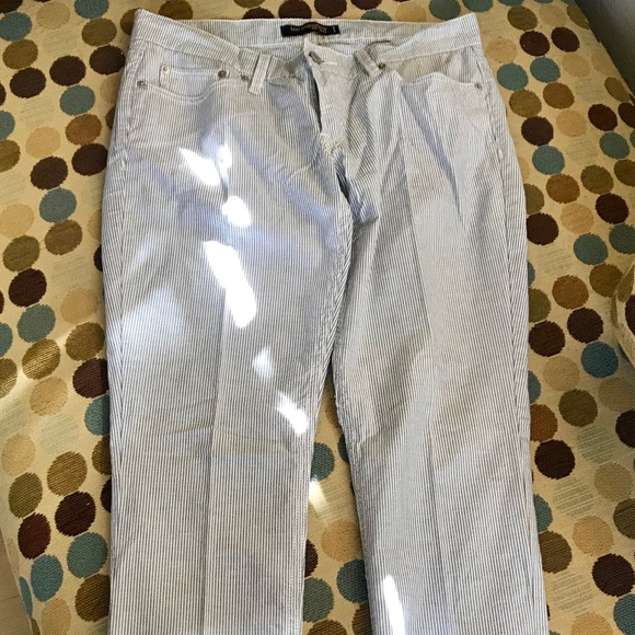 Too Superlow Levi’s 524 Jeans grey-white pinstripe cotton 4/6 - Picture 2 of 8